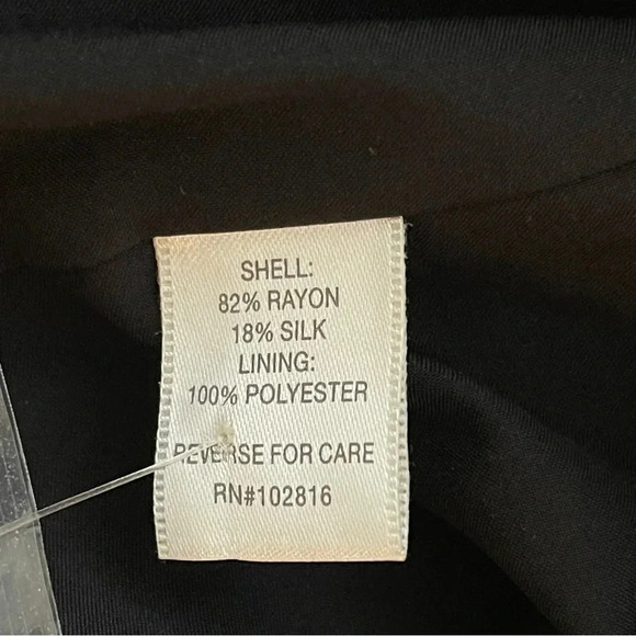 Garnet Hill Easy Velvet Dress in Black Silk Blend old money minimalist pockets - Picture 10 of 11